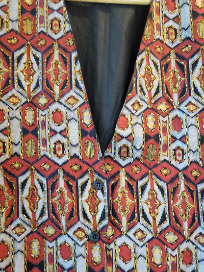 Beaded Geometric Vest