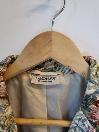 Jacquard Cream Floral Blazer