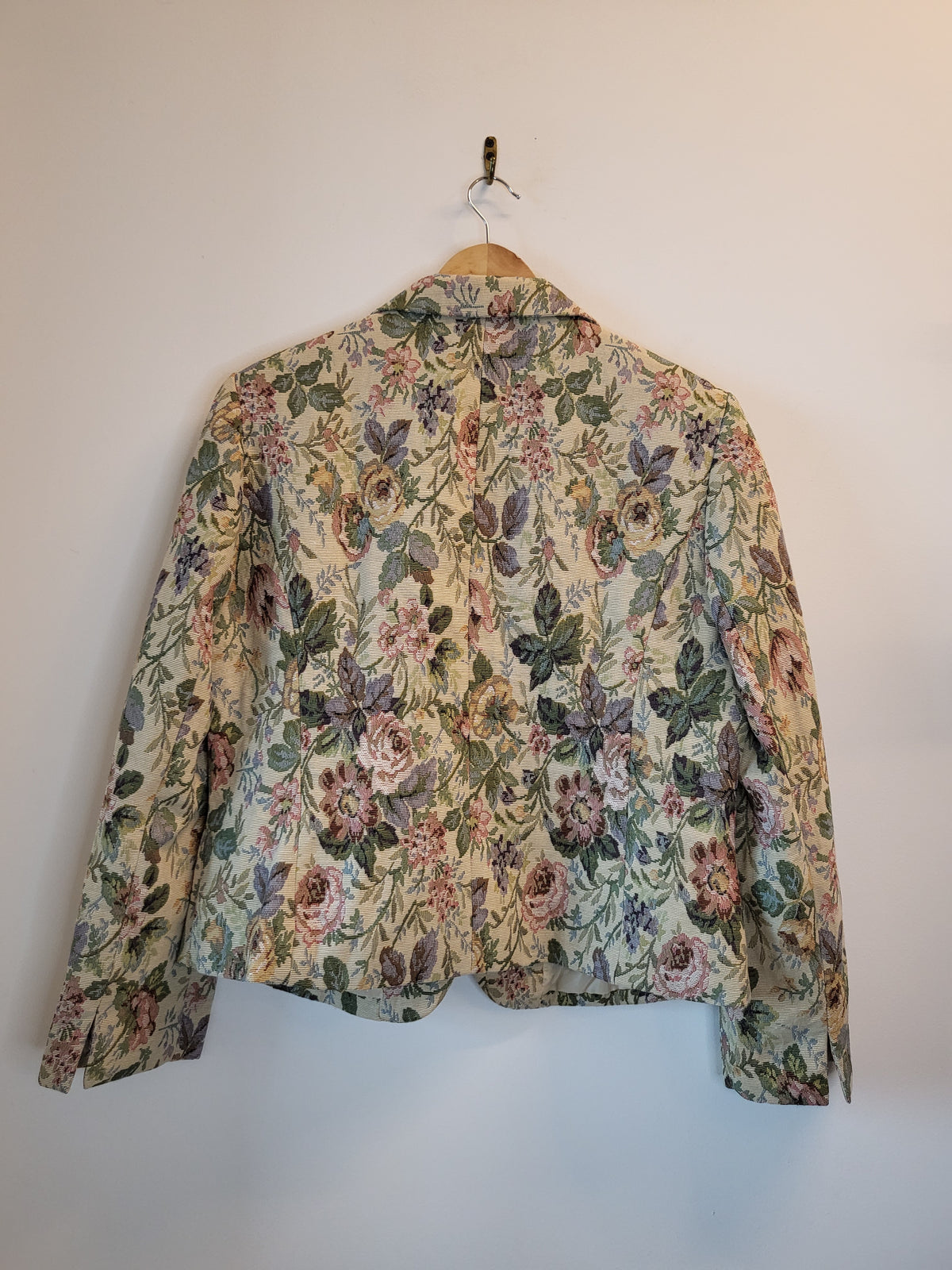 Jacquard Cream Floral Blazer