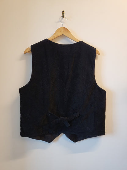 90s Velvet Embroidered Vest