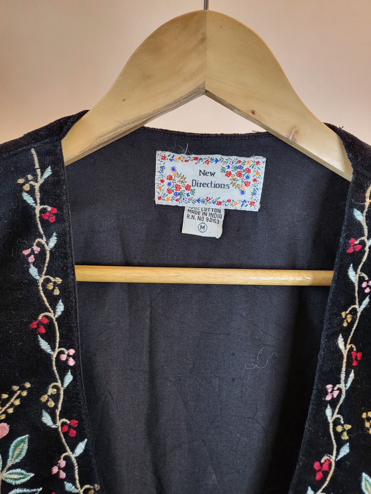 90s Velvet Embroidered Vest