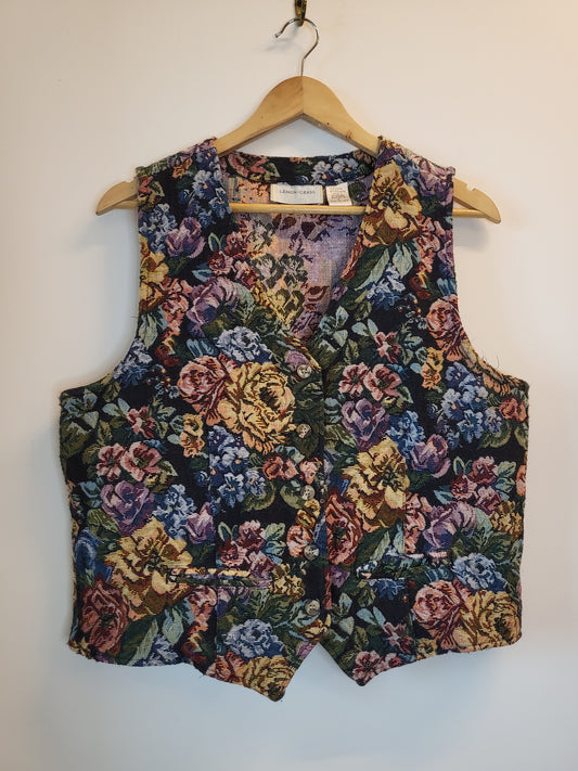 Jacquard Floral Vest