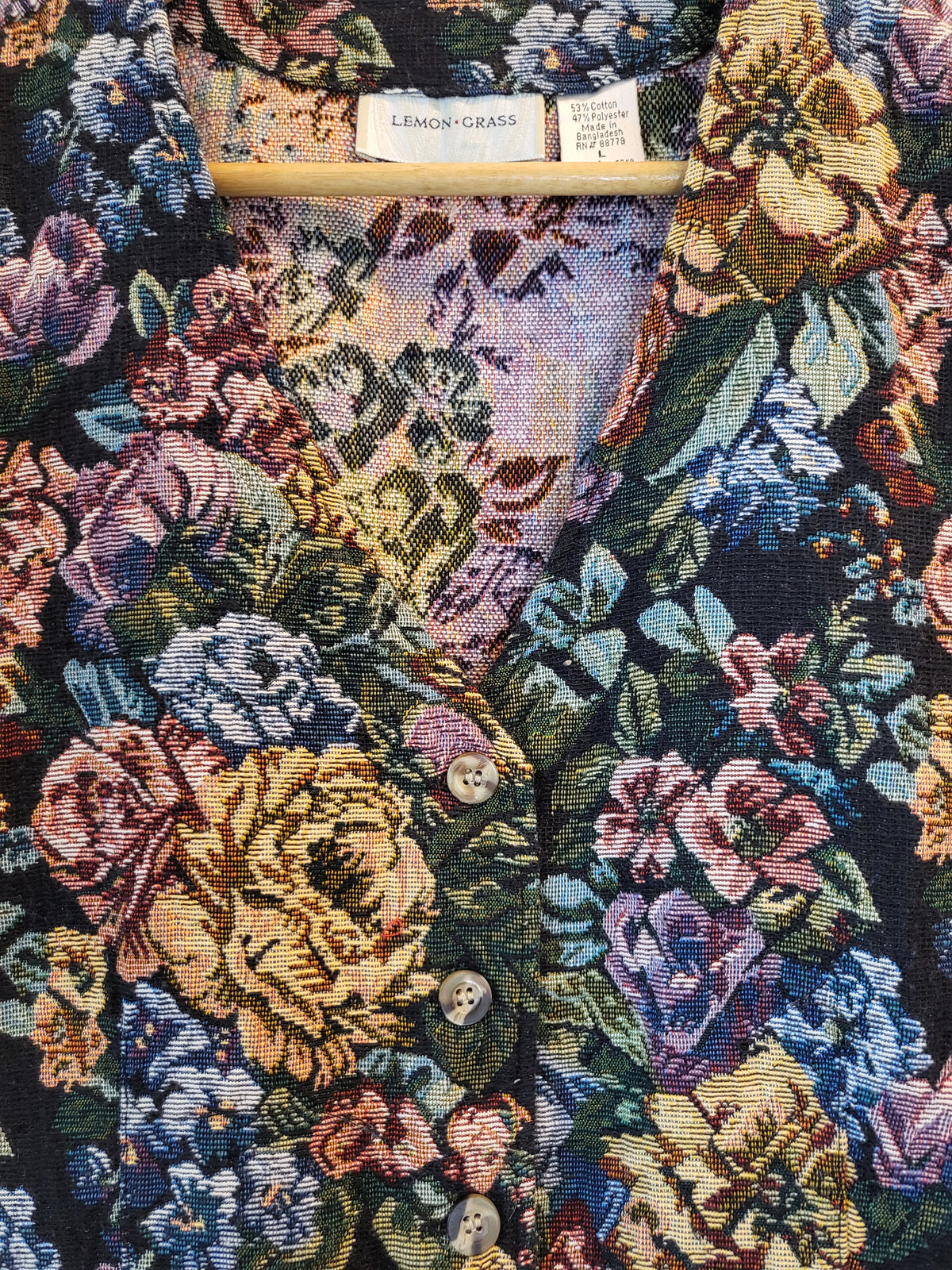 Jacquard Floral Vest