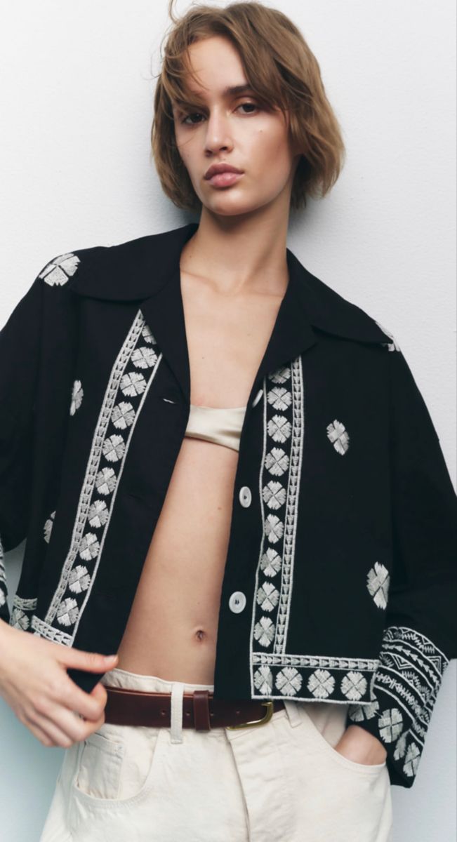 Zara Embroidered Boho Jacket