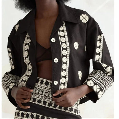 Zara Embroidered Boho Jacket