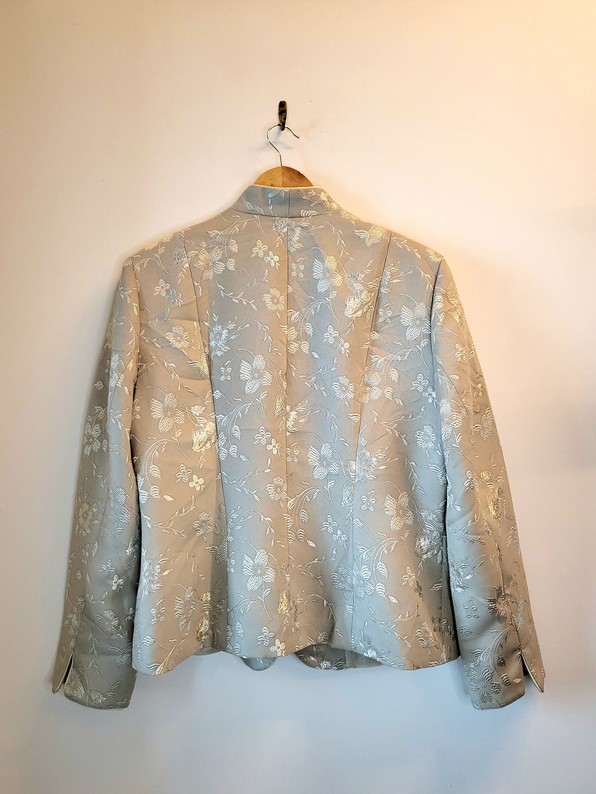 Sage Green Brocade Blazer
