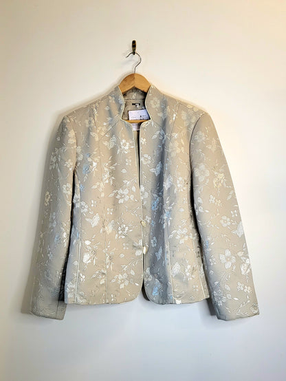 Sage Green Brocade Blazer