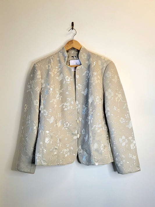 Sage Green Brocade Blazer