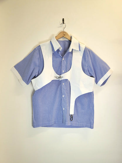 Pinstripe Shirt with Attached Harness
