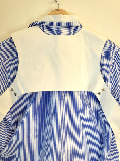 Pinstripe Shirt with Attached Harness