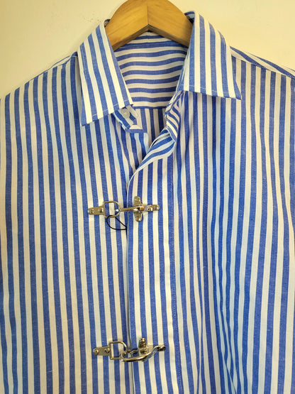 Striped Blue and White Cotton Shirt