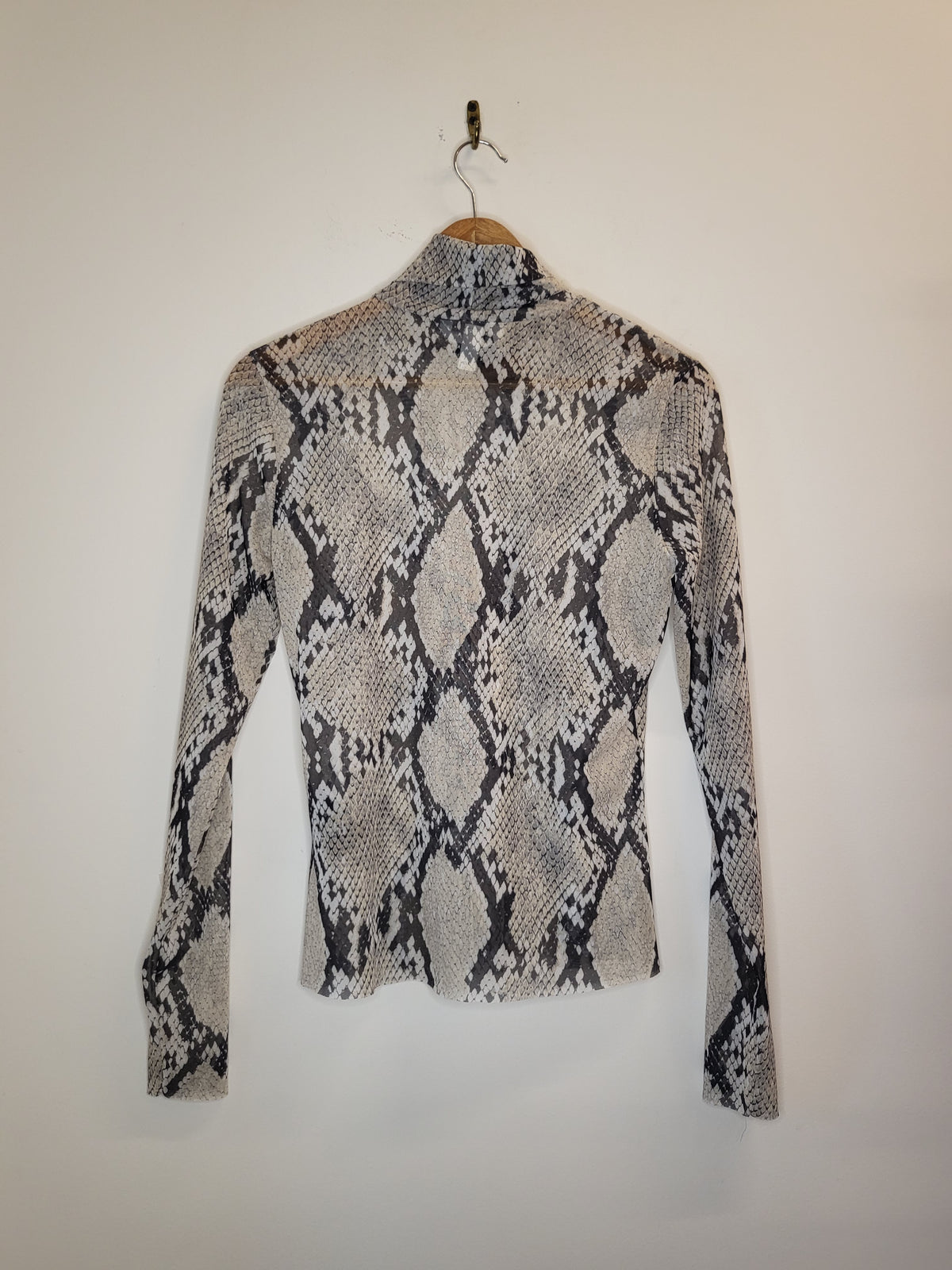 HM Snake Print Mesh Top
