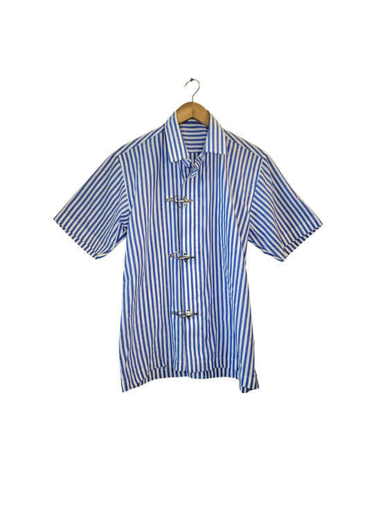 Striped Blue and White Cotton Shirt