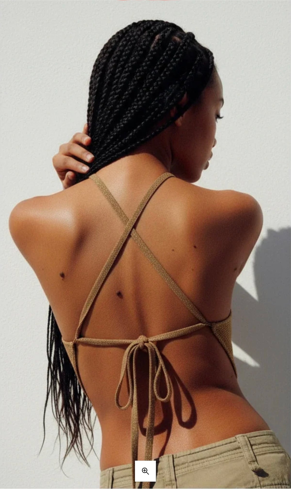 ZARA Metallic Halter Tie-up Top