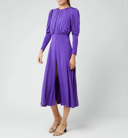 ROTATE Birgerchristensen Purple Backless Dress