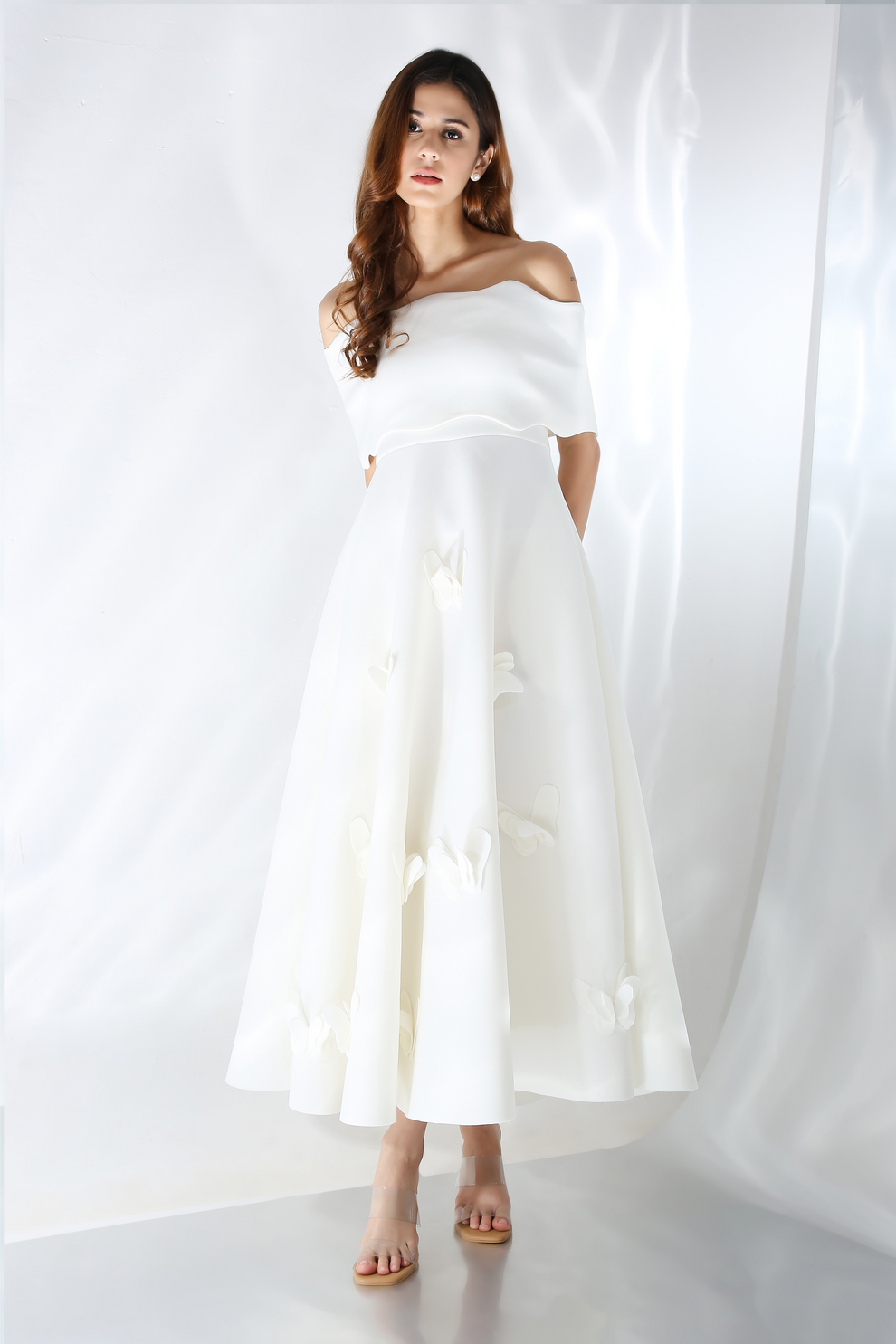 Ozeqo Butterfly White Dress