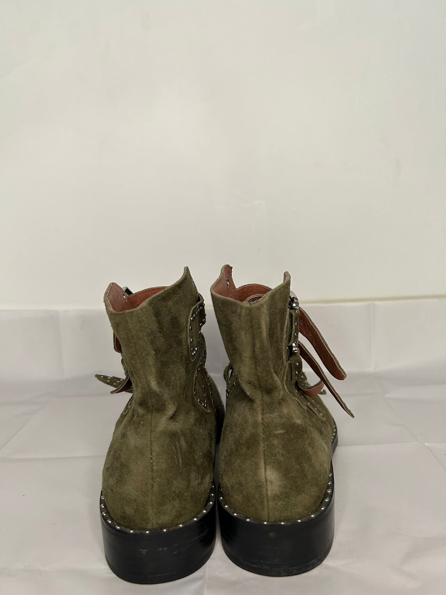 Givenchy Botttle Green Suede Boots