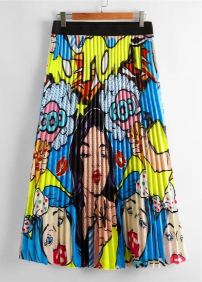 Cartoon Print Skirt