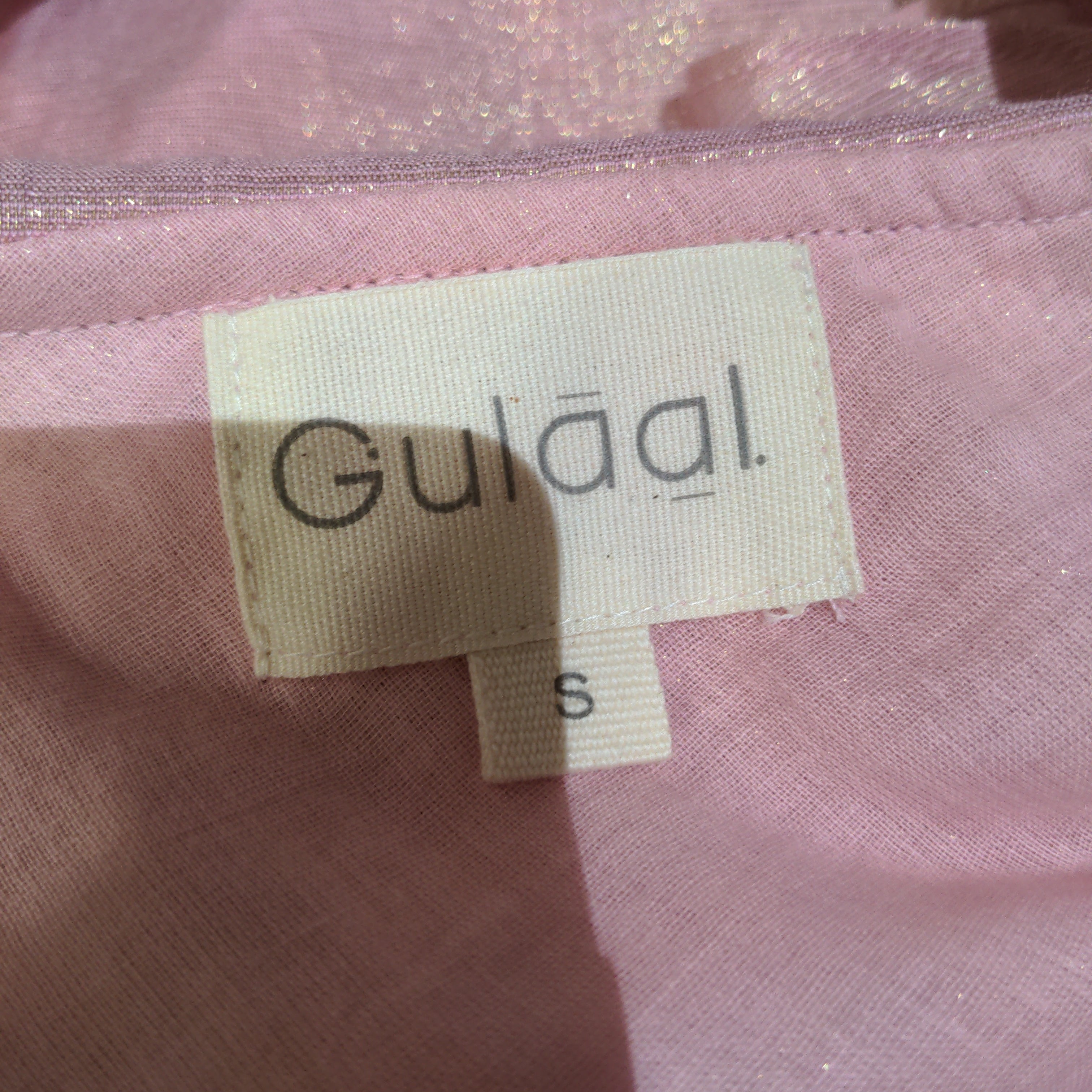 Gulaal Pink One Shoulder Shimmer Dress