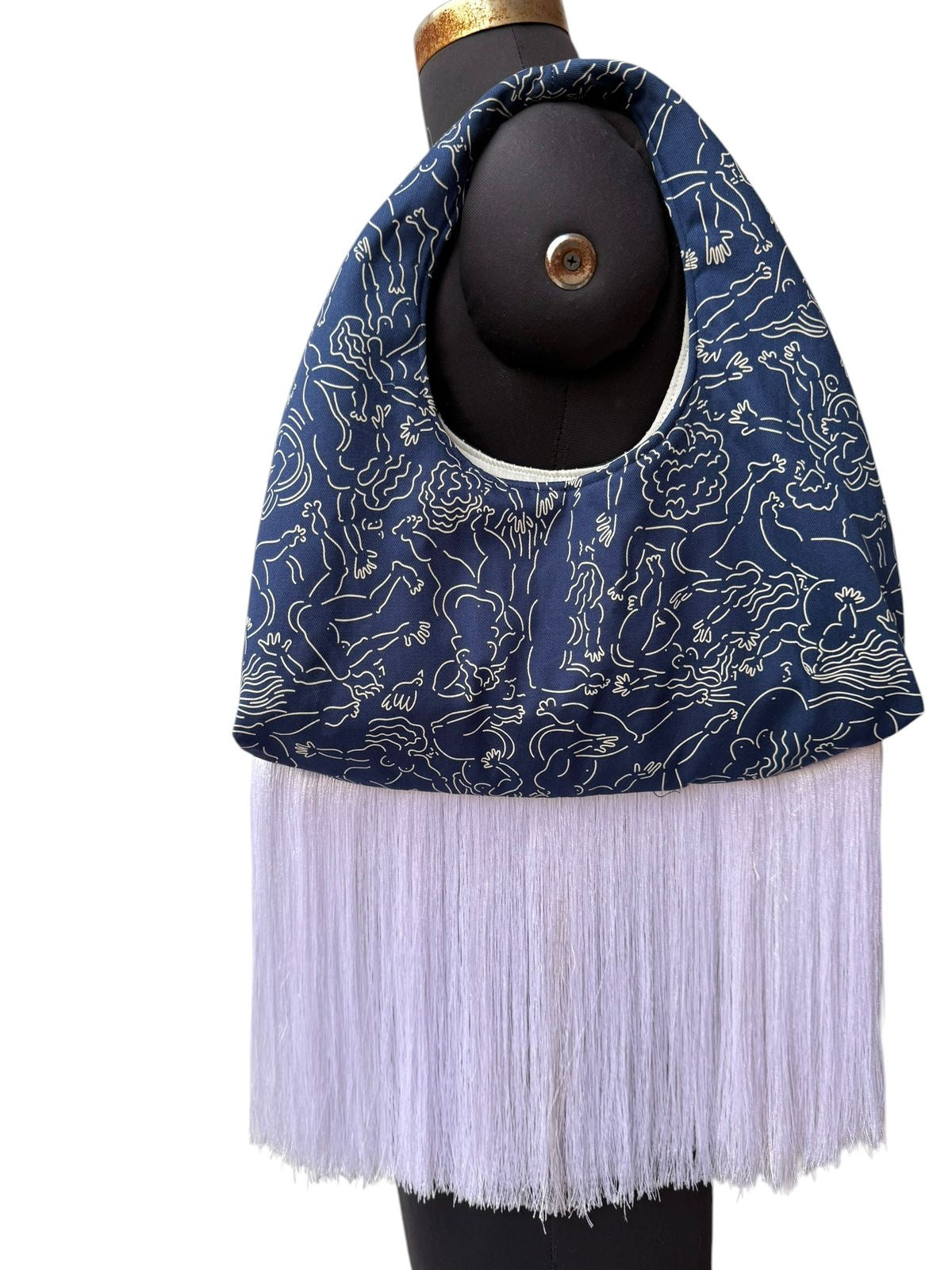 Lilac Cascade Fringe Bag