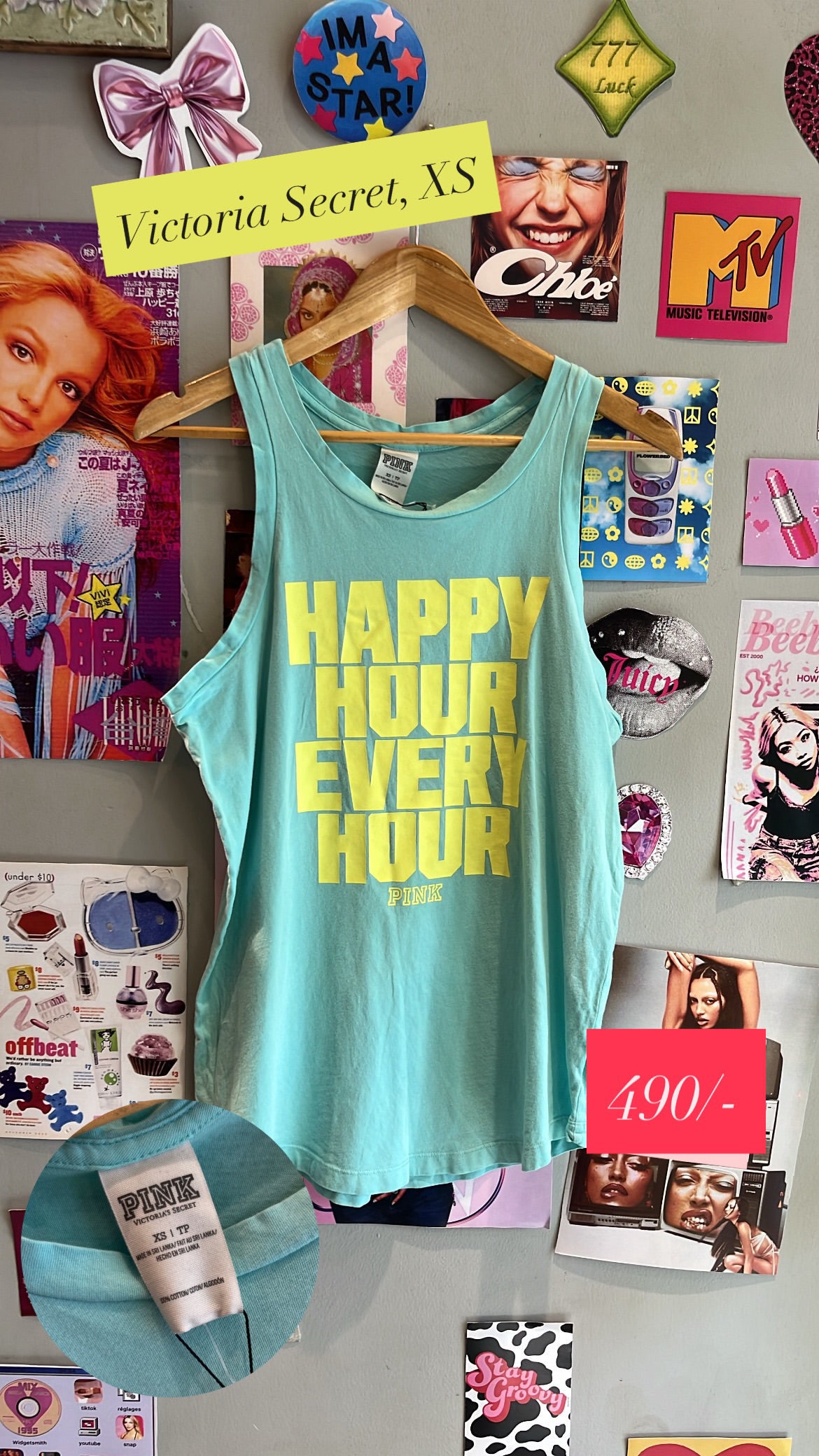Blue Slogan Top