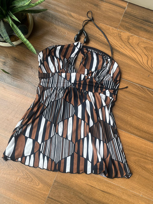 Beaded Halter Neck Top