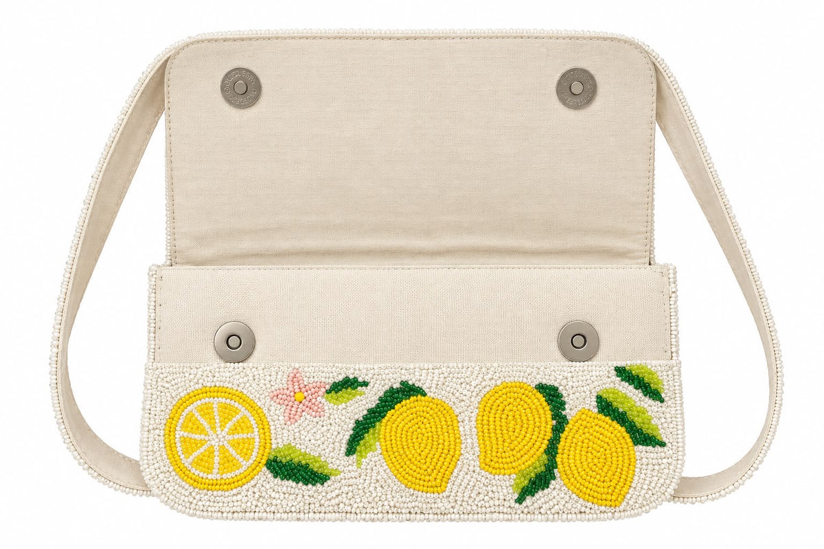 Lemondrop Beaded Bag