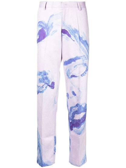 KidSuper Purple tie dye trousers