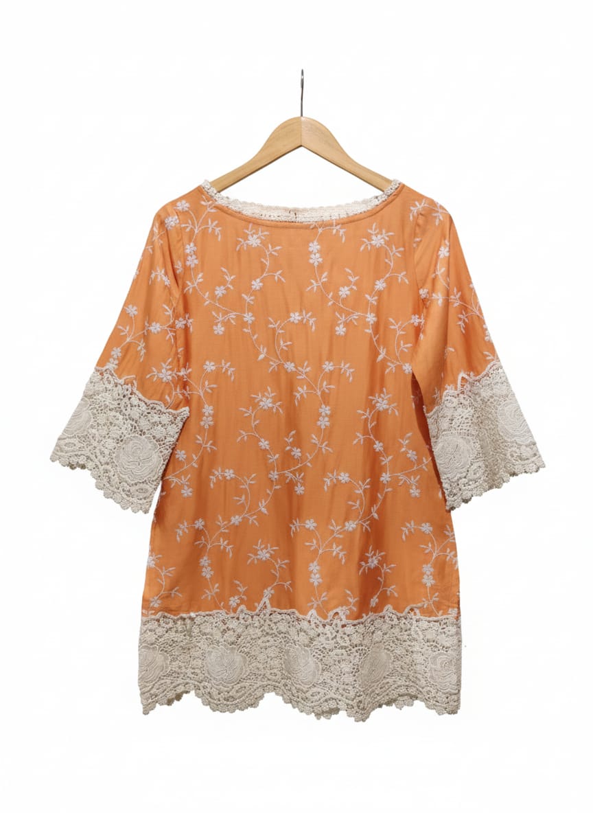 Mulmul Ornate Kurta Set (3 piece)