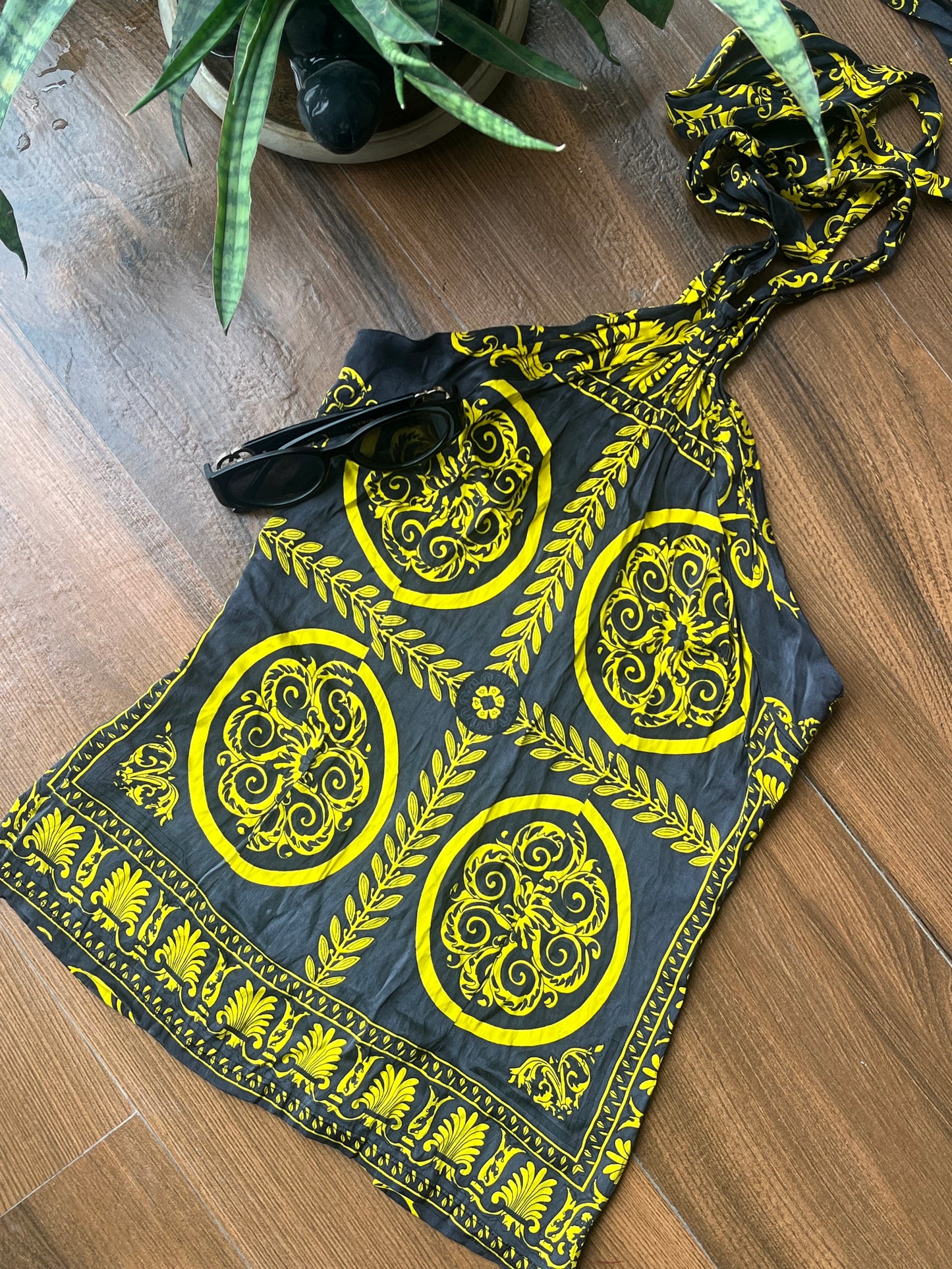 Printed Tie Up Top