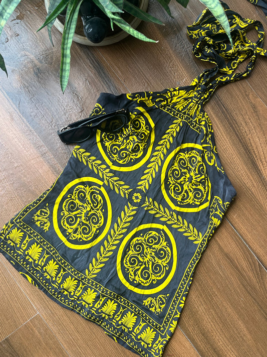 Printed Tie Up Top