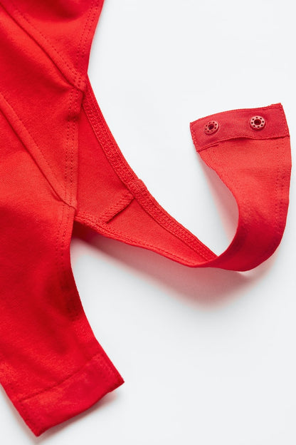 H&M Red Long-Sleeved Bodysuit