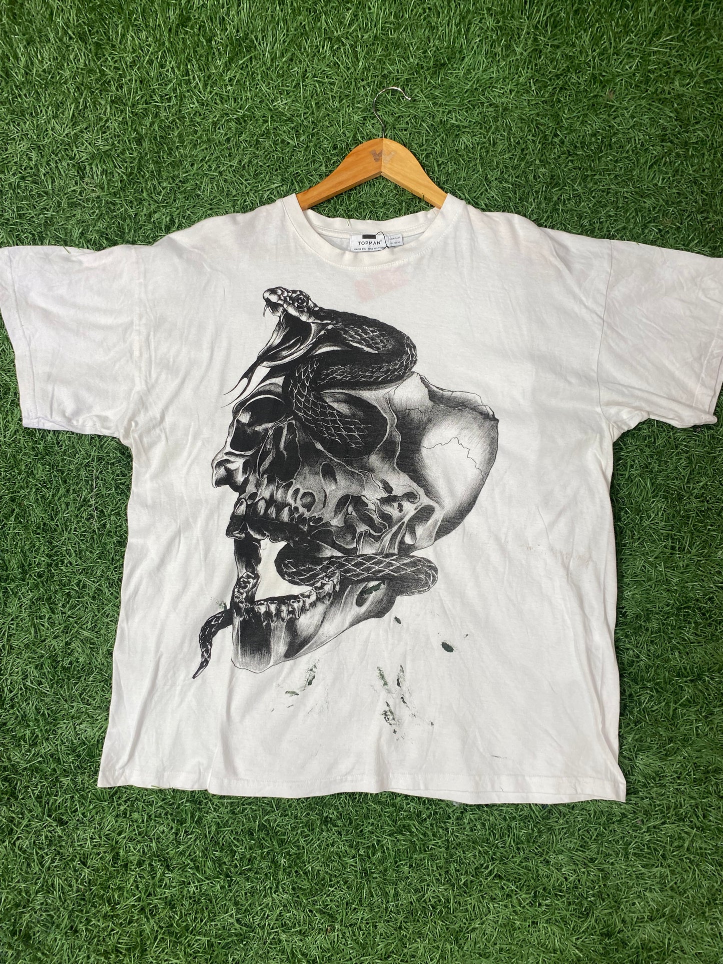 Topman Skull And Snake Vintage Tee