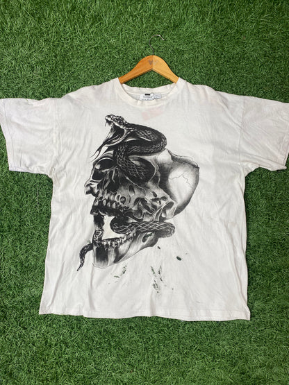 Topman Skull And Snake Vintage Tee