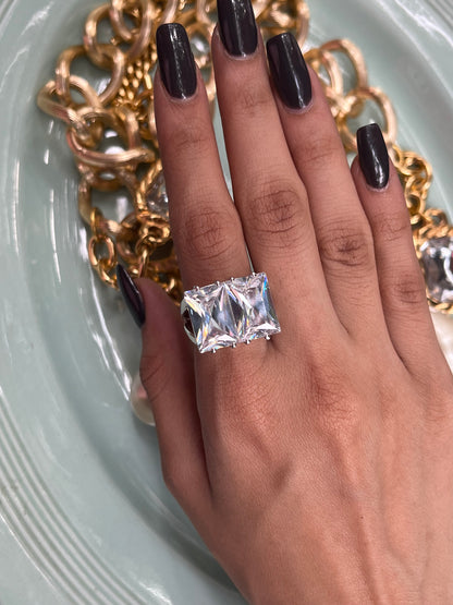 Cubic Zirconia Estate Ring