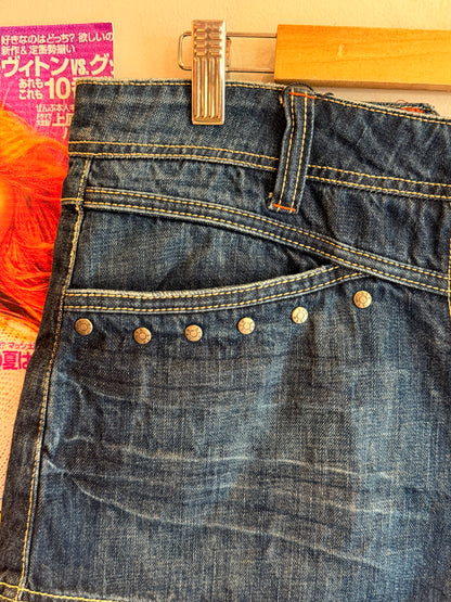Mini Wash Denim Skirt
