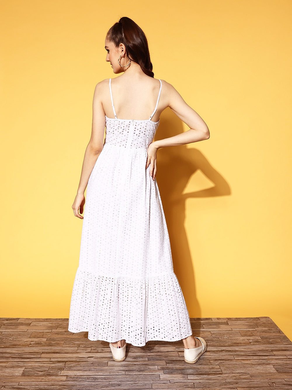 Berry lush White Long Dress