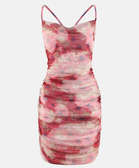 Open Back Mesh Cami Dress