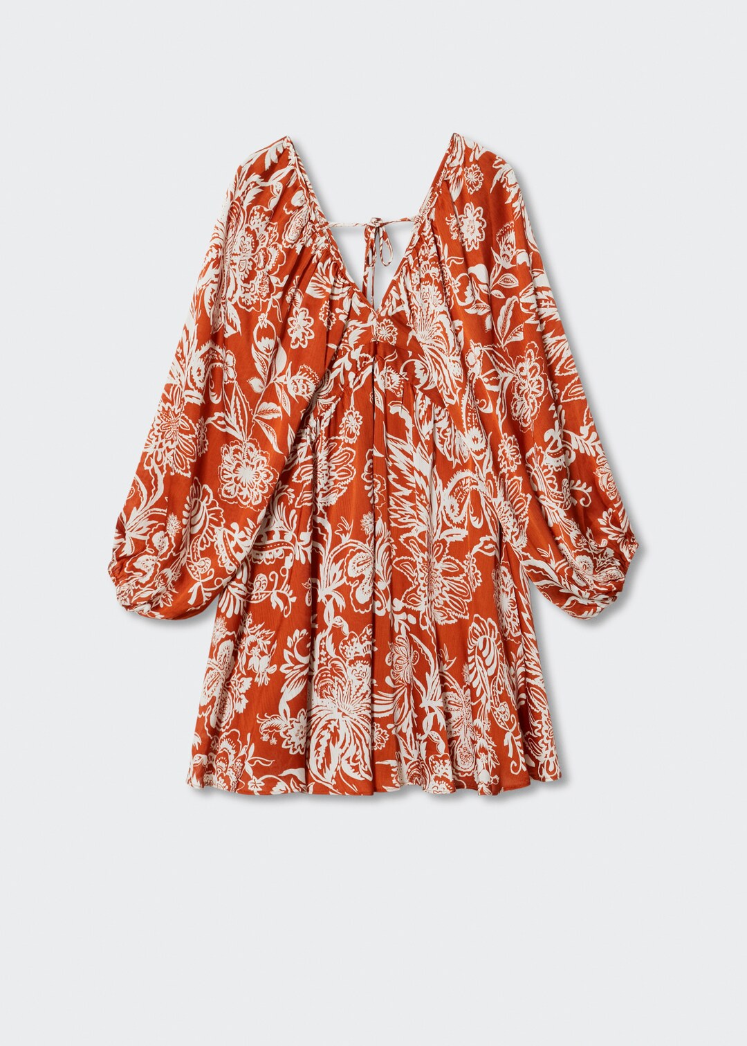 Mango Orange Floral Dress