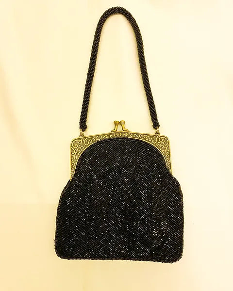 1950s Antique Black Evening Purse