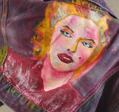 Dark Blue Marilyn Monroe Crop Jacket