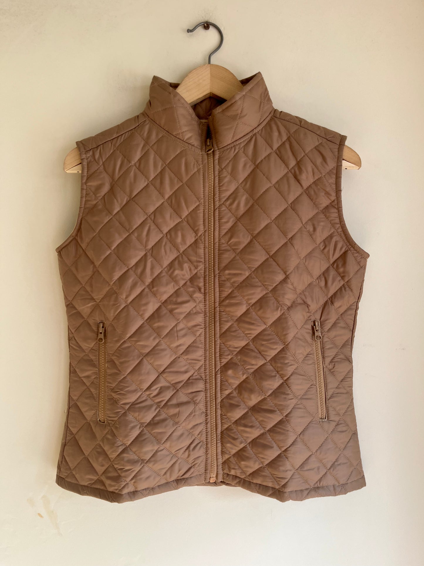 Sassafras Khaki Sleeveless Quilted Puffer Jacket