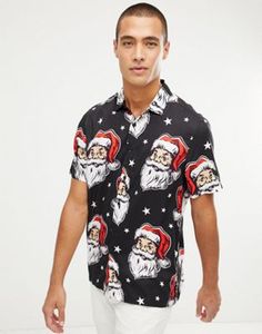 Asos Printed Santa Shirt