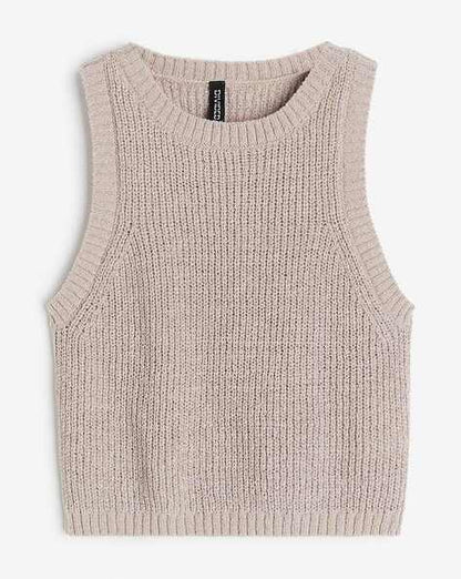 Divided Rib Knit Sweater Vest