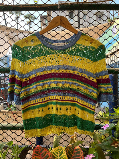 Zara Crochet Knit Top
