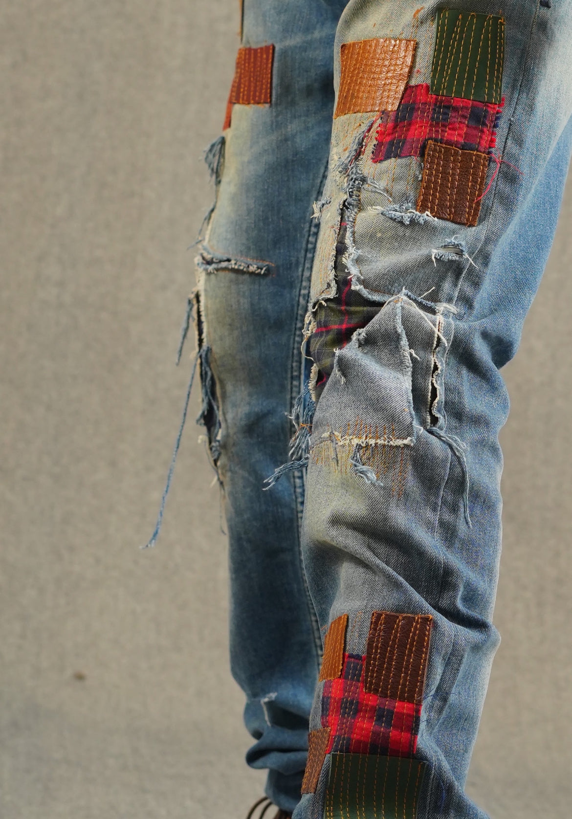 Reconstructed Patchwork Jeans