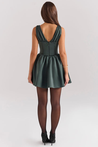 House of Cb Green Corset Dress