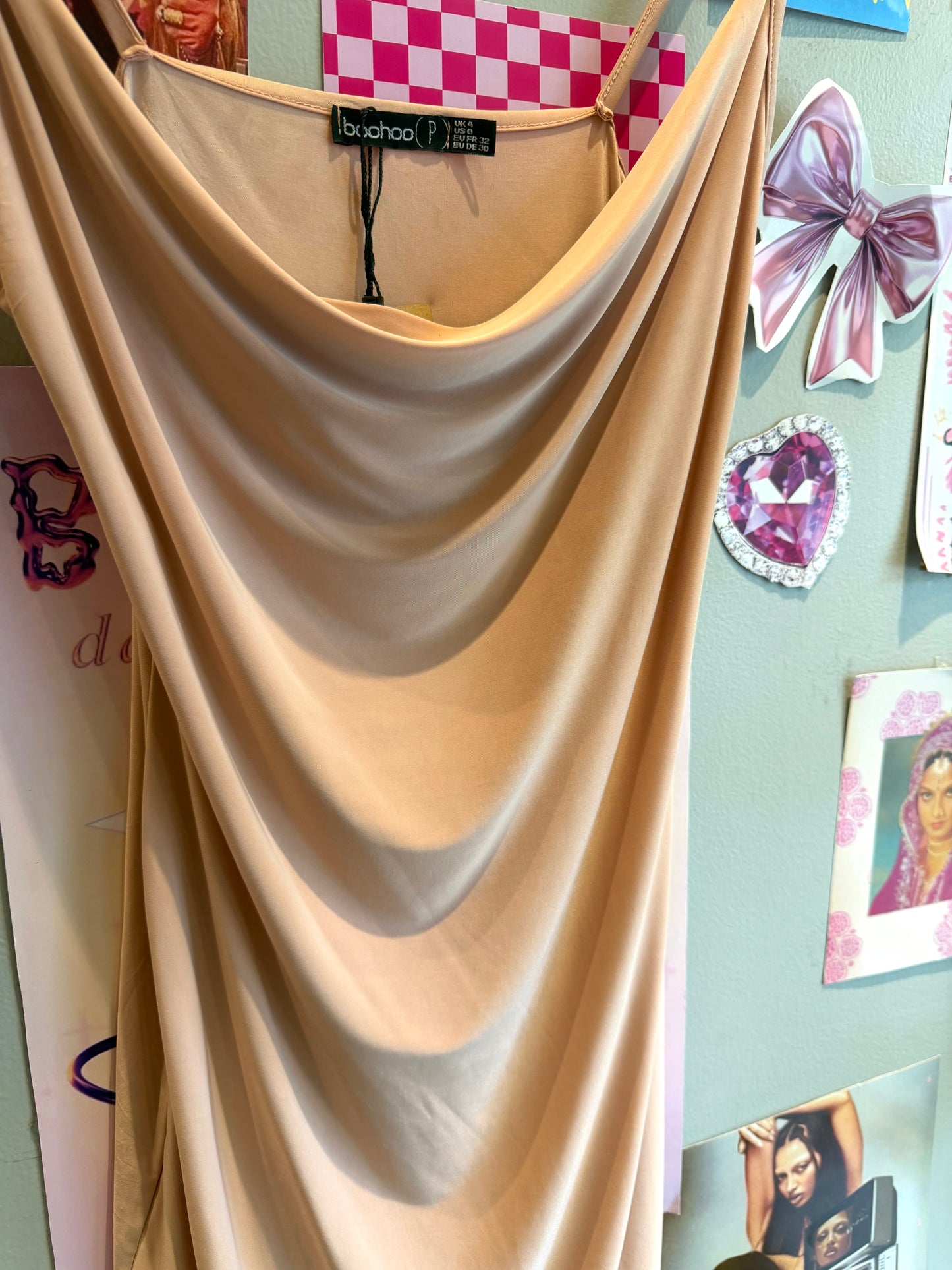Boohoo Cowl Neck Dress