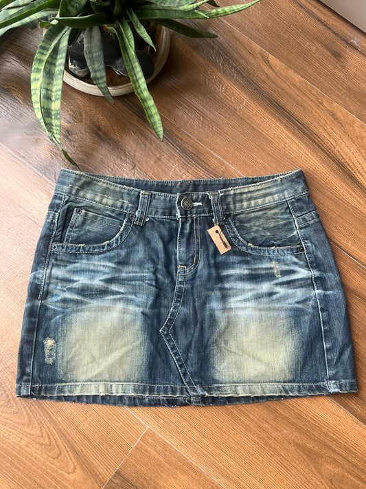 Washed Denim Skirt