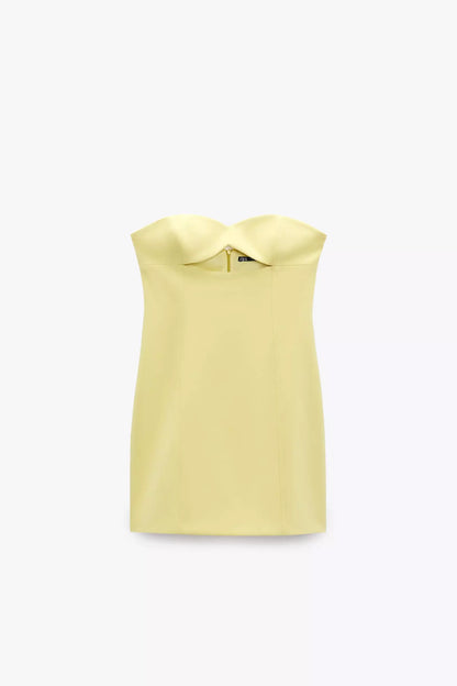 ZARA Strapless Cut-Out Dress